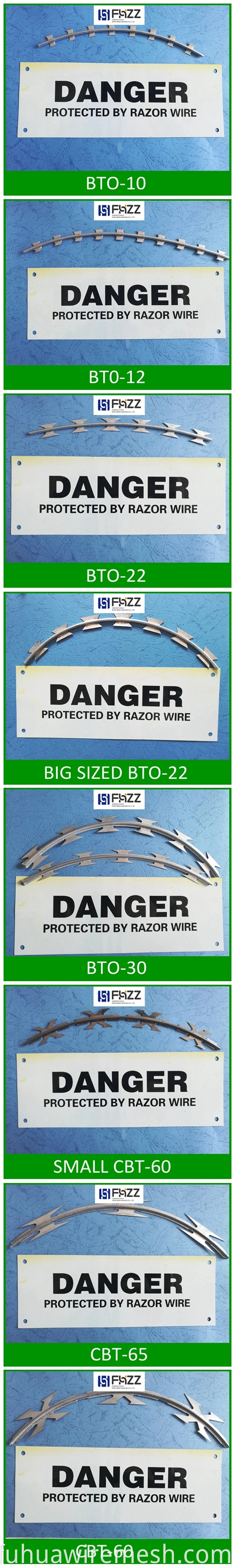 Stainless Steel 316 Concertina Razor Barbed Tape Coil Wire